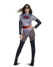 Incredibles 2 Elastigirl Halloween Costume Adult 4 piece Women  s NEW