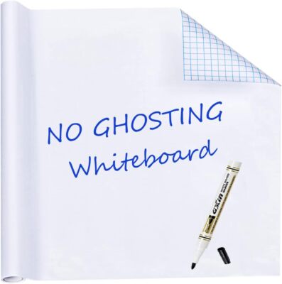 HAMIGAR Whiteboard Sticker for Wall 17.7'' x 78.7'' 79''W x 17.7''H, White 