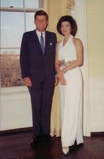 President John F Kennedy & First Lady Jacqueline White House Washington Postcard