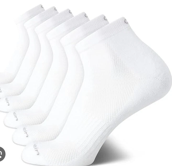 Men’s Calvin Klein 6-PK Solid Socks White One SIZE 10 13