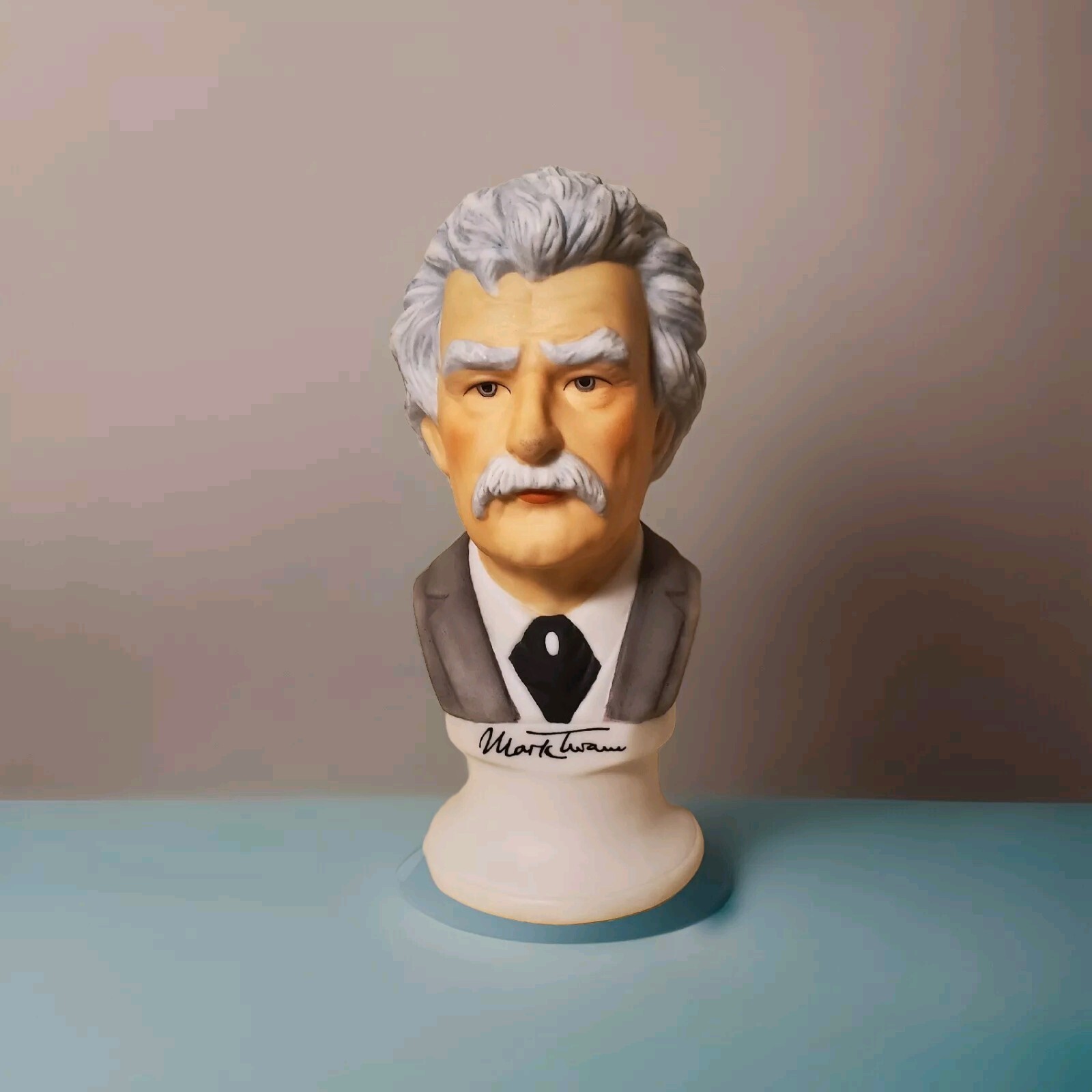 RARE Vintage Lefton China Mark Twain Figurine 5.5" Tall, Hand-Painted Japan