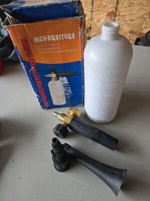  Detailing Snow Foam Lance with Lavor Connector (Black Top White Bottle)