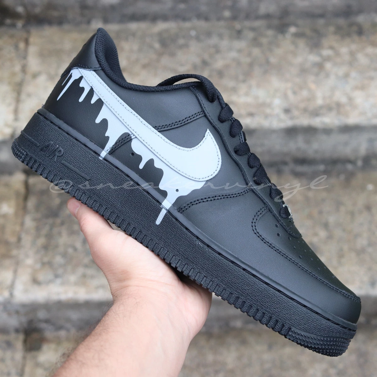 Nike Air Force 1 x Black Louis Vuitton Print