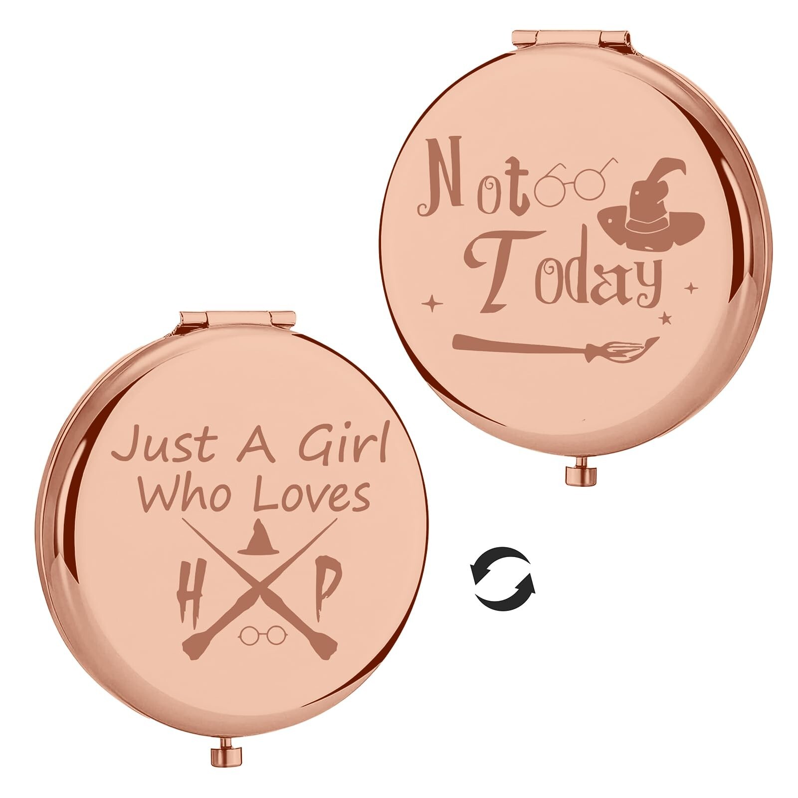 Perfect Gift for Fiction Lovers Portable Travel Mirror with Book Design  