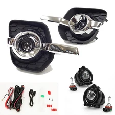 Projector Fog Light Lamp Kit For 2010-2015 Chevy Equinox Clear Bezel Wire Bulbs