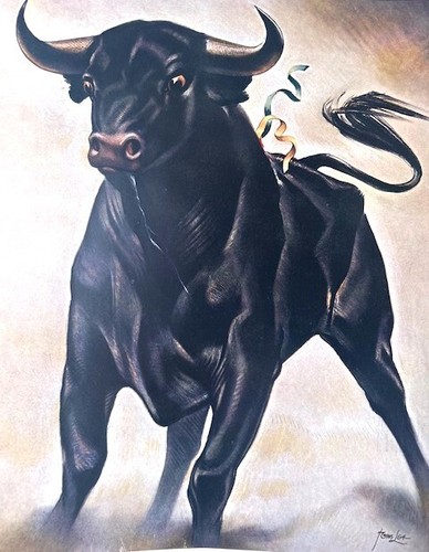 TOM LEA "DER KÄMPFENDE STIER" DRUCK ERSTELLT 1949 - Bild 2 von 7