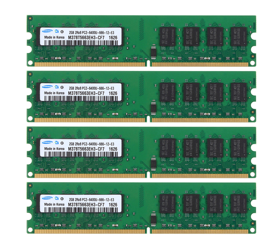 Samsung DDR2 1GB メモリ M395T2953EZ4 4枚 Samsung DDR2 1GB メモリ M395T2953EZ4 4枚