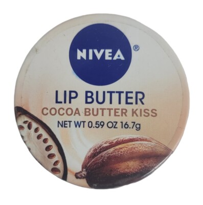 Nivea Lip Butter Cocoa Butter Kiss New Sealed Scuffed Exterior New 0.59 oz
