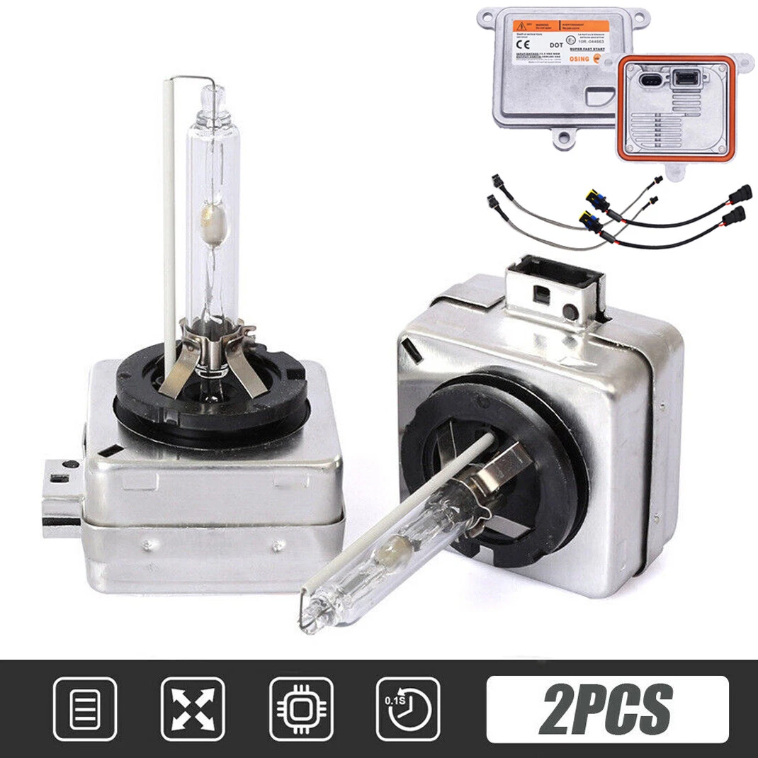 2X 35W 55W D1S D3S HID Xenon Bulbs Replace Headlight Ballasts Kit 4300K 12000K