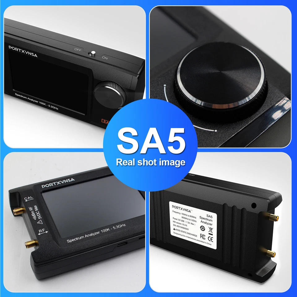 New SA5 100K-5.3GHz Handheld Spectrum Analyzer Signal Generator With 4" IPS LCD - Image 4 of 4