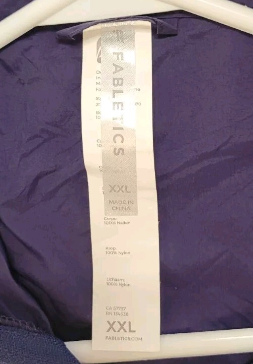 Fabletics Athletic Jacket Windbreaker Blue Full Z… - image 6