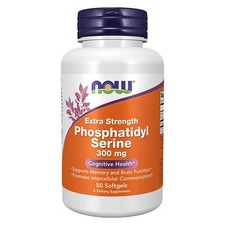NOW Phosphatidyl Serine 300 mg Extra Strength, Cognitive Health, Memory  Brain