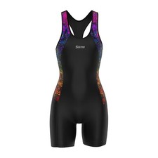 Sikma Women’s Sublimated One Piece Boyleg Swimsuit Quick Dry Racerback