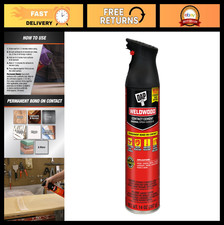 Clear Spray Adhesive Contact Cement, 14 oz - Strong Bonding, Fast Drying, Versat