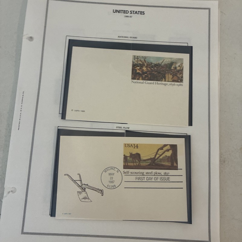 Us Collection On Pages Cards Mint Used Plate Blocks S/sheets Few Forever N510