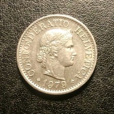 1979 Switzerland 10 Rappen Coin