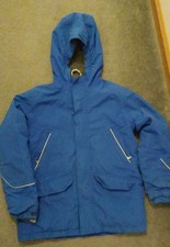 Lands' End Squall Jacket Style Sz 10 12 Blue Preowned Boy Girl Kids