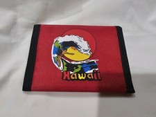 HANG LOOSE Hawaii Bifold Nylon Wallet Red Hook  Loop 80's Style