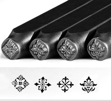 4Pcs Vintage Style Metal Stamping Kit 5/16" 8Mm Steel Metal Stamp - Handcrafte