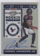 2019 Panini Contenders Optic Holo Prizm Rookie Ticket Lonnie Johnson Jr Auto 1u6