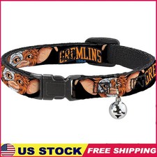 Breakaway Cat Collar W/ Bell Unique Design Durable Polyester Horror Movies New