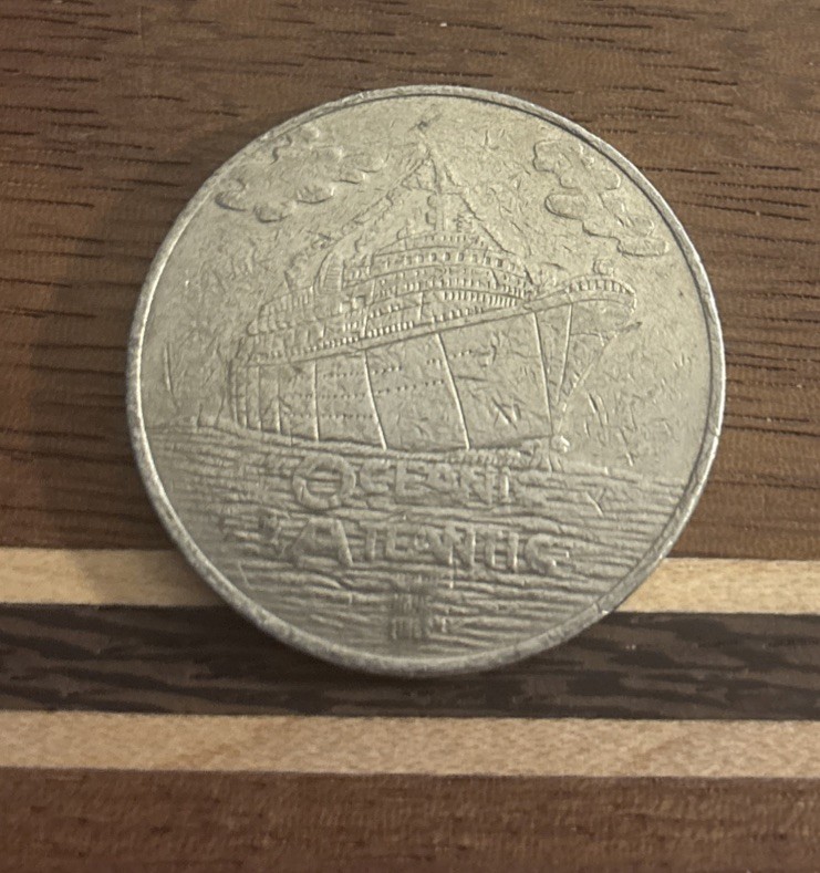 Oceanic Atlantic Gaming Slot Token Casino Coin $1 Chip Coin