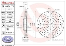 1X Bremsscheibe BREMBO 09.8004.7X ABARTH PUNTO EVO 1.4 2009-2012