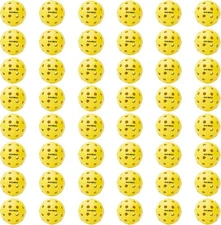 Navona 48 Pack Premium 40-Holes Yellow Outdoor Pickleballs-48 pack, 