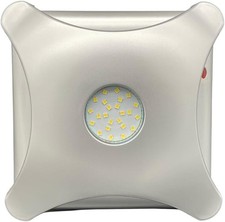 Airtech 4"100mm Silent Extractor Fan LED Light Wall or Ceiling Mounted Silver