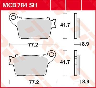 Fits TRW MCB784SH Brake pads MCB784SH sinter, intended use racing/route fits H - Image 6