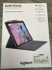 Logitech Slim Folio Keyboard Case For iPad 7th 8th And 9th Gen A1D031376