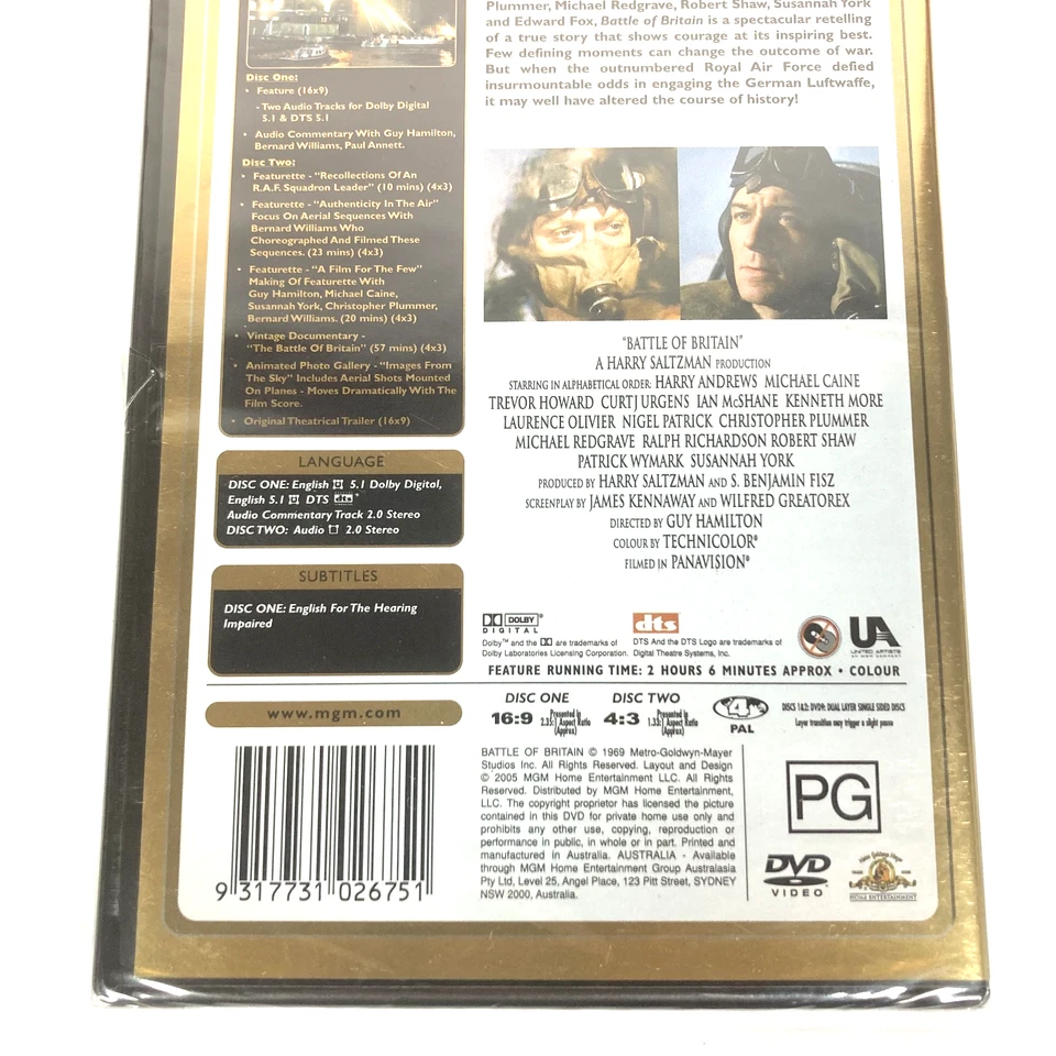 Battle Of Britain Gold Edition DVD (1969) 2-Disc Set Reg 4 Brand New & Sealed - Image 4 of 4