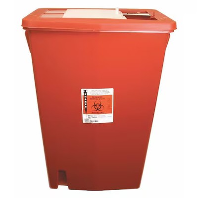 Sharps Container, Sliding Lid, 18 Gal., Red,  Srsl100938