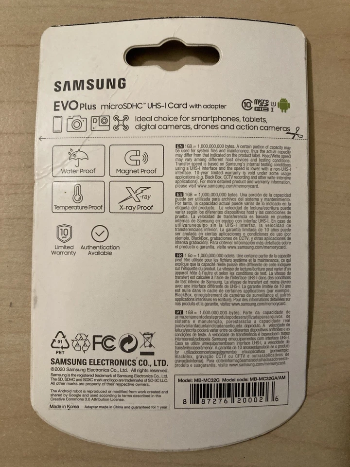 Samsung EVO Plus Micro SD SDXC 32GB CLASS 10 Memory Card - Image 2 of 2