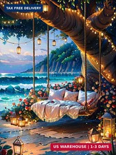 GEEHEIY Beach Diamond Art Kits for Adults, 5D Seaside Diamond Painting Kits for