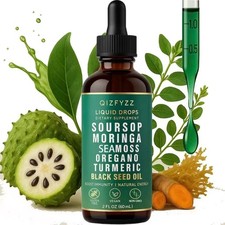 Soursop Bitters Liquid Drops 10-in-1 with Nori, Moringa, Turmeric, Black Seed
