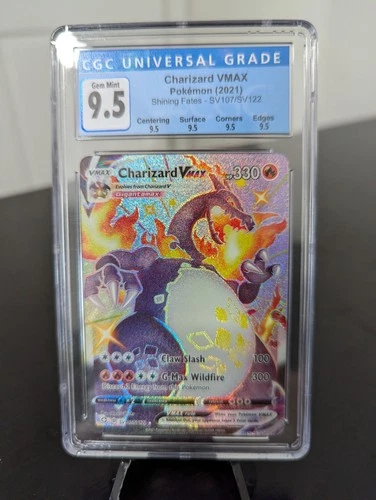 Pokemon Charizard VMAX Shining Fates SV107/SV122 CGC 9.5 all subgrades 9.5s