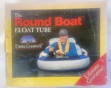 The Creek Company Round Boat Float Tube Freshwater Fishing Lake Pond Inflatable