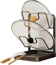 Multifunctional Kitchen Pot Lid Organizer for Countertop, Easy Storage