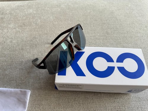 KOO Hype Cycling Sunglasses Matte Havana Frame/Petrol Mirror Lens Excellent