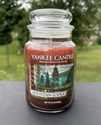 Yankee Candle Mountain Lodge Large Classic Jar 22oz Woodsy Single Wick Retired