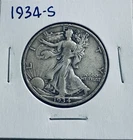 1934 S Walking Liberty Silver Half Dollar Rare Semi Key Date San Francisco
