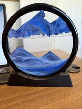 Moving Sand Art Liquid Motion 3D Deep Sea Sandscape Round Glass Desktop Decor