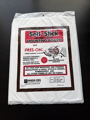 Self-Stick Art Needlework Mounting Board Pres-On 11''x14'' Factory Sealed