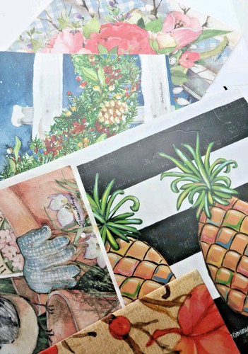 Lot of 5 Studio M Magnetic Mailbox Covers Flowers Pineapple Wreath Seasonal Bird