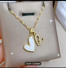 Heart Pendant Necklace - 18K Gold Plated Stainless Steel