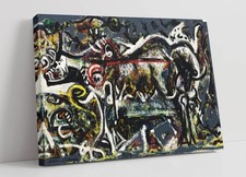 THE SHE WOLF, JACKSON POLLOCK- ABSTRACT FRAMED CANVAS WALL ARTWORK PICTURE PRINT