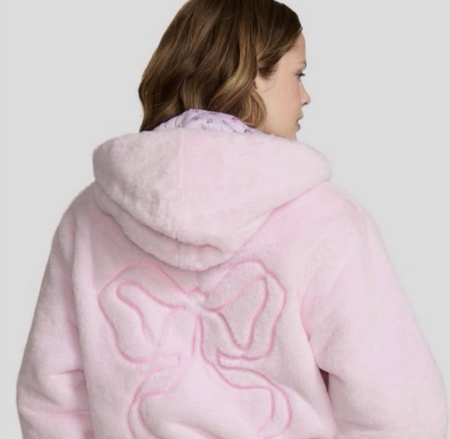 PINK x LoveShackFancy Faux Fur Bomber Jacket Pink Size XS NWT Sold Out