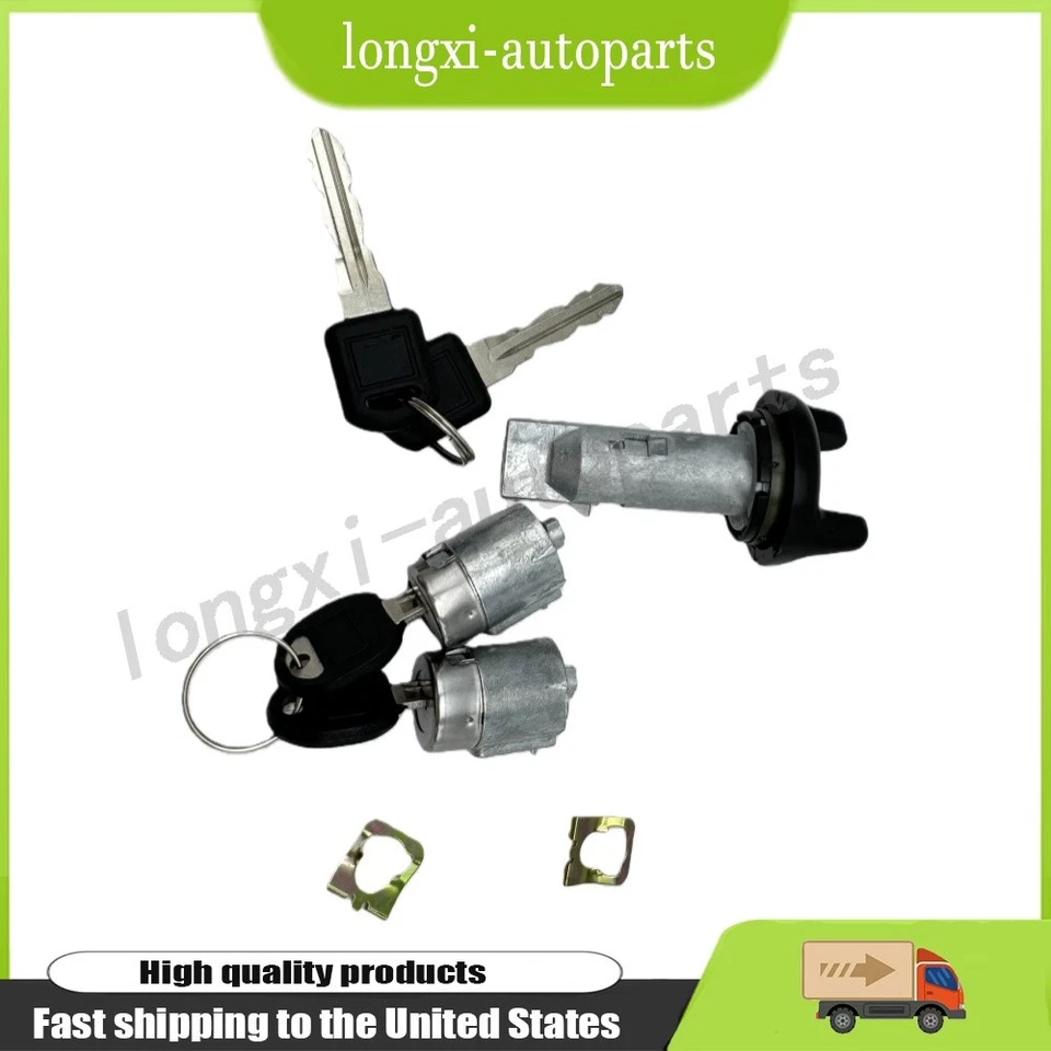 Juego de cilindros de encendido y cerradura de puerta para Chevy C1500 1995-1997, C2500 Suburban Foto 3 de 4