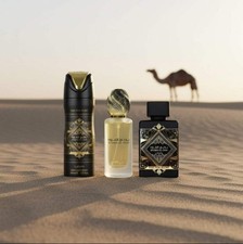 Lattafa Badee AL OUD Glory 3 PC Gift Set EDP Perfume Hair MIst and Deodorants